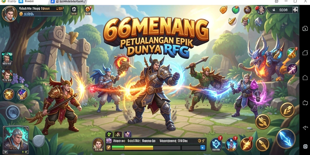 Tampilan seru dari gameplay RPG 66MENANG yang menantang.