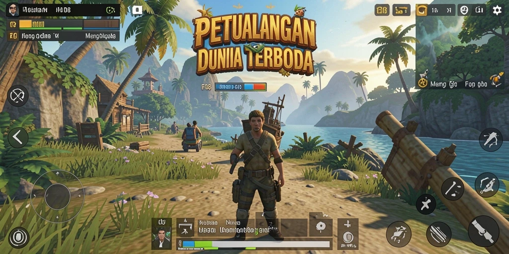 Gameplay F08 dengan eksplorasi dunia terbuka yang menakjubkan.
