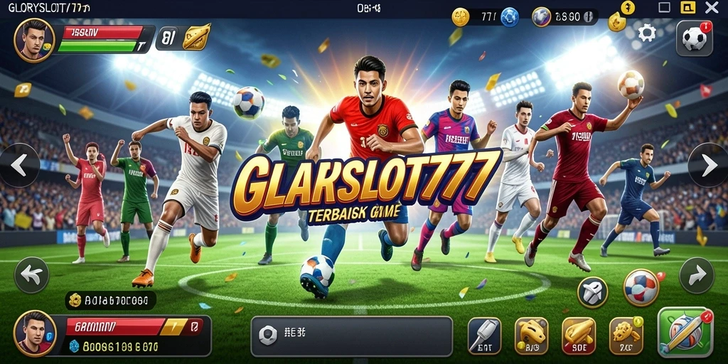 Tampilan gameplay yang menegangkan dari GLORYSLOT777 di arena olahraga.