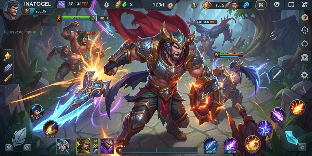 Gameplay seru dengan pertarungan tim yang menegangkan.