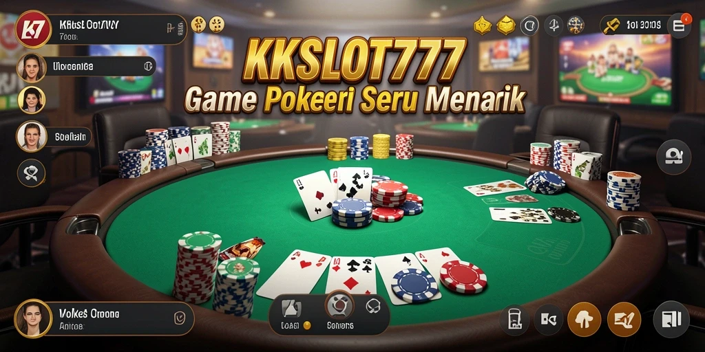 Tampilan gameplay seru dalam permainan Poker KKSLOT777.