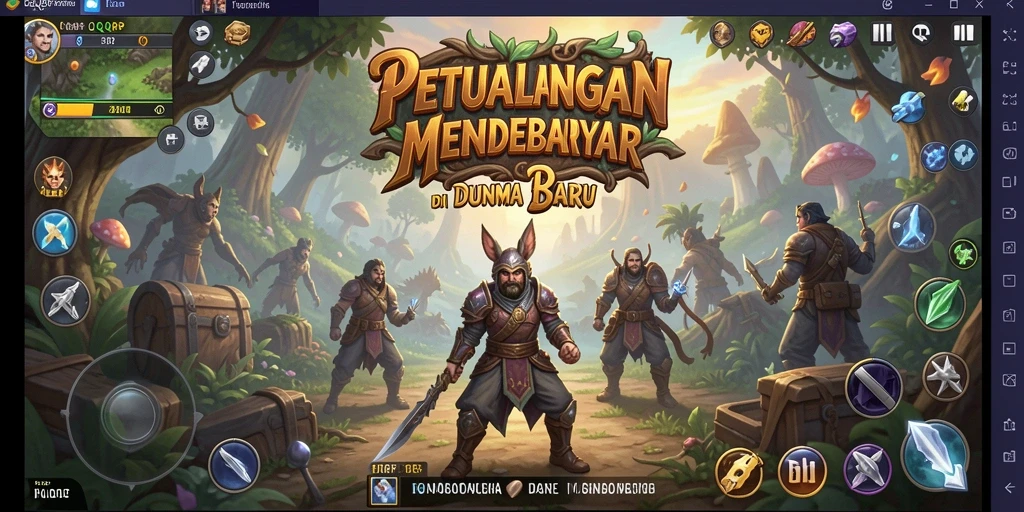 Tampilan gameplay QQRP dengan eksplorasi dunia yang mendebarkan.