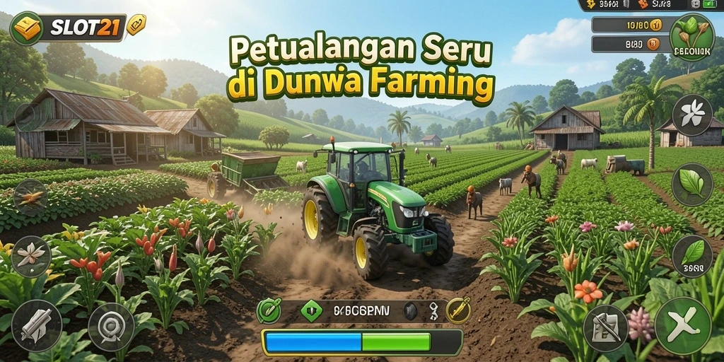 Tampilan menarik dari gameplay SLOT21 dalam mendalami dunia pertanian.