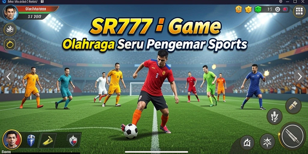 Tangkapan layar gameplay seru dari SR777 yang menampilkan aksi olahraga.