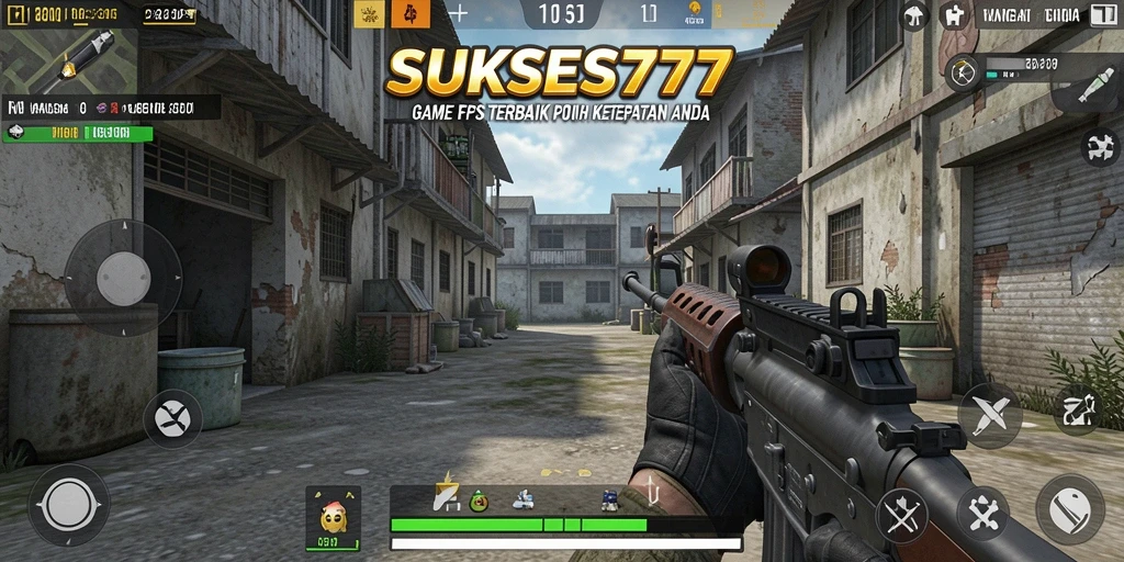 Screenshot gameplay SUKSES777 menampilkan aksi tembak-menembak yang intens dan mendebarkan.