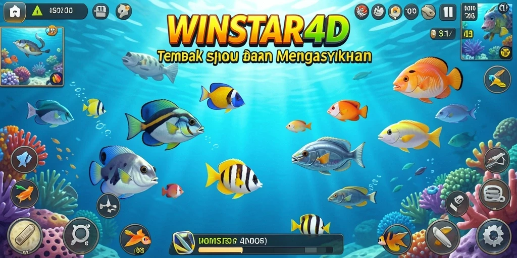 Gameplay <strong>WINSTAR4D</strong> yang penuh aksi dalam Tembak Ikan.